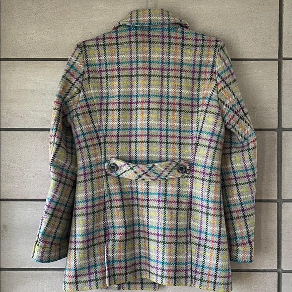 🎉Host Pick!🎉Coach 100% Wool Plaid Women's Pea Coat - Picture 5 of 10